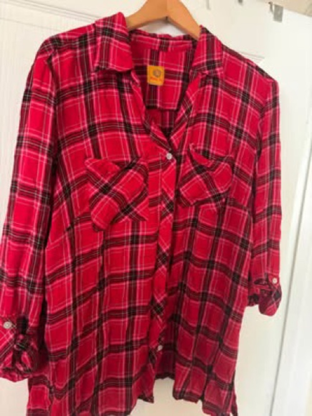 Ruby Rd. XL Red Plaid Button-Up Shirt